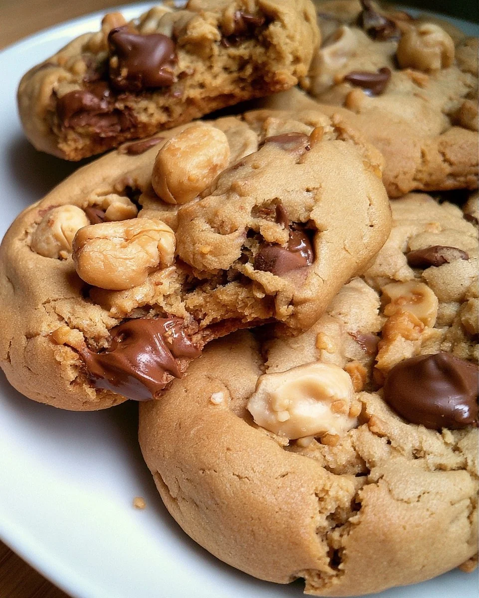 Biscuits au beurre de cacahuète et chocolat au lait