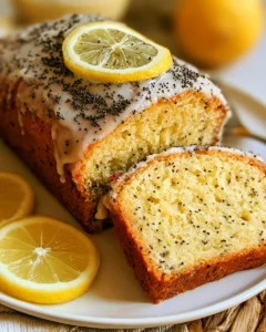 Gâteau au citron et pavot moelleux, savoureux et léger, parfait pour les gourmets.