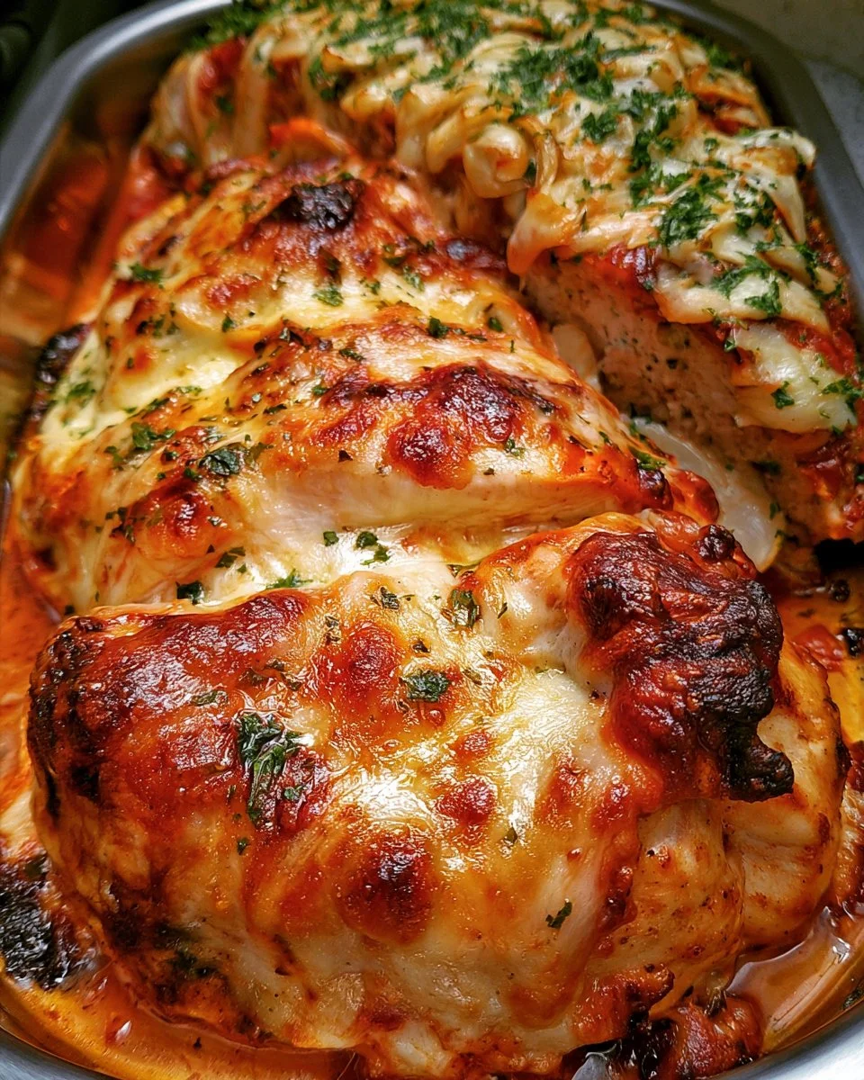 Pain de viande au poulet au parmesan et à l’ail