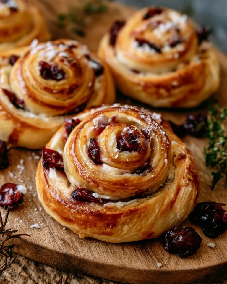 Rouleaux festifs au canneberge et feta avec fromage à la crème