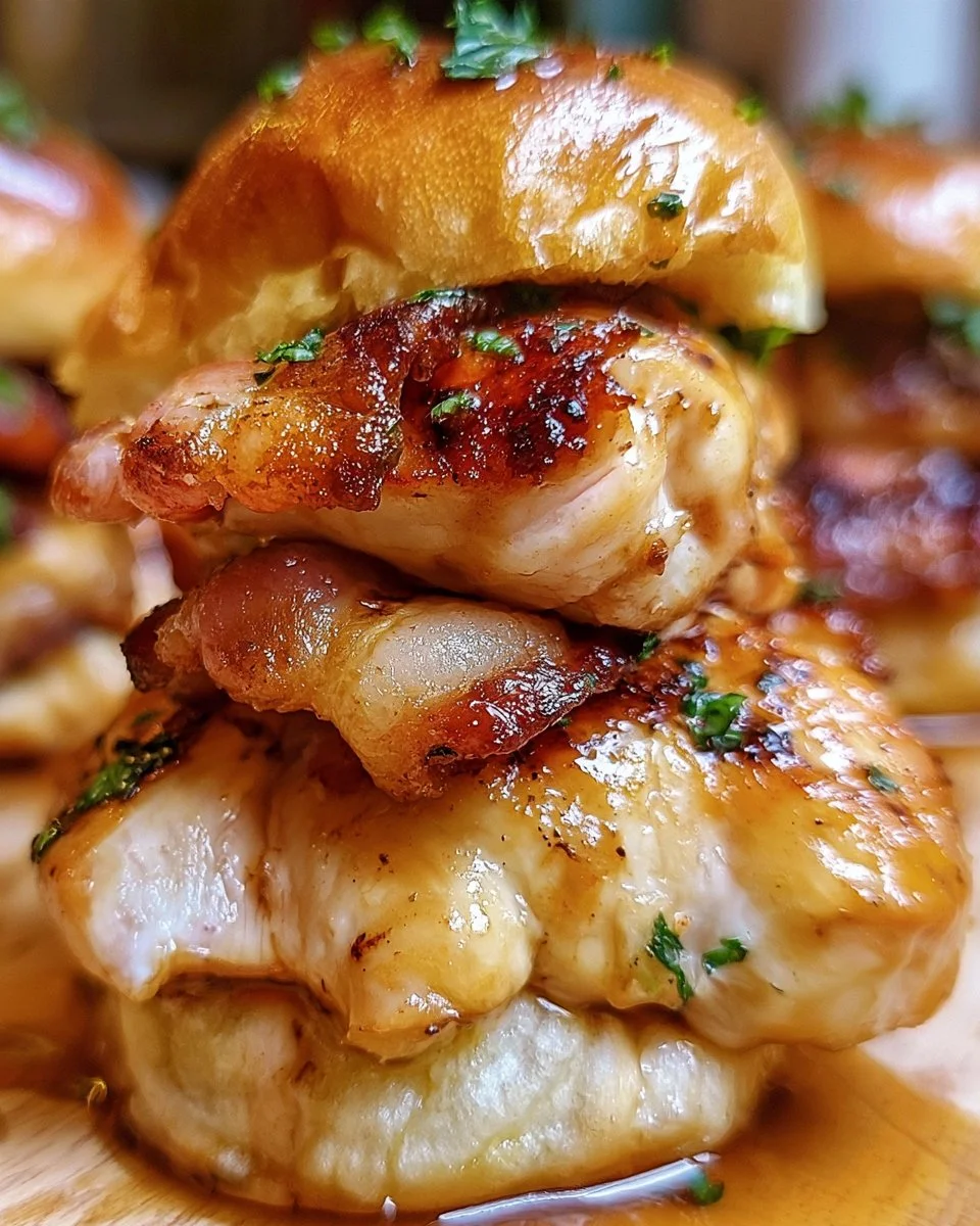 Sliders de poulet au sirop d’érable et bacon – Recette facile en 20 minutes